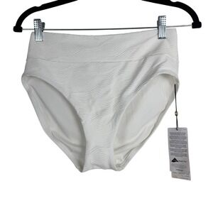 Calia by Carrie Underood Womens High Rise Swimsuit Bottom White Waves Size Small